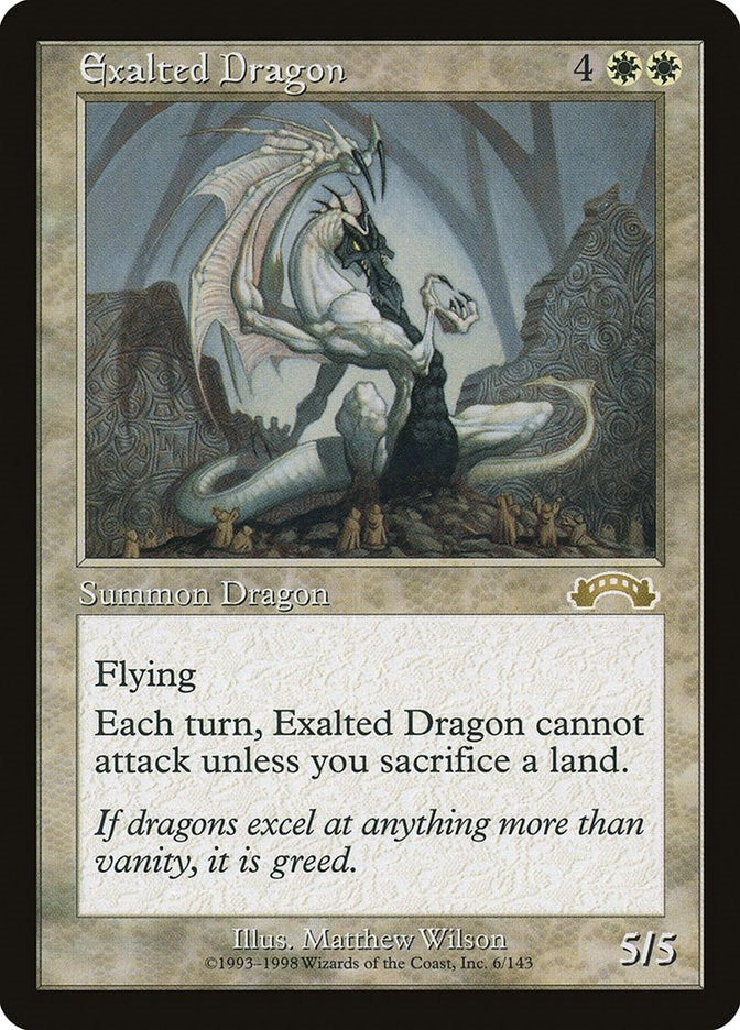 Image for Exalted Dragon (Exodus) (6) - Magic: The Gathering