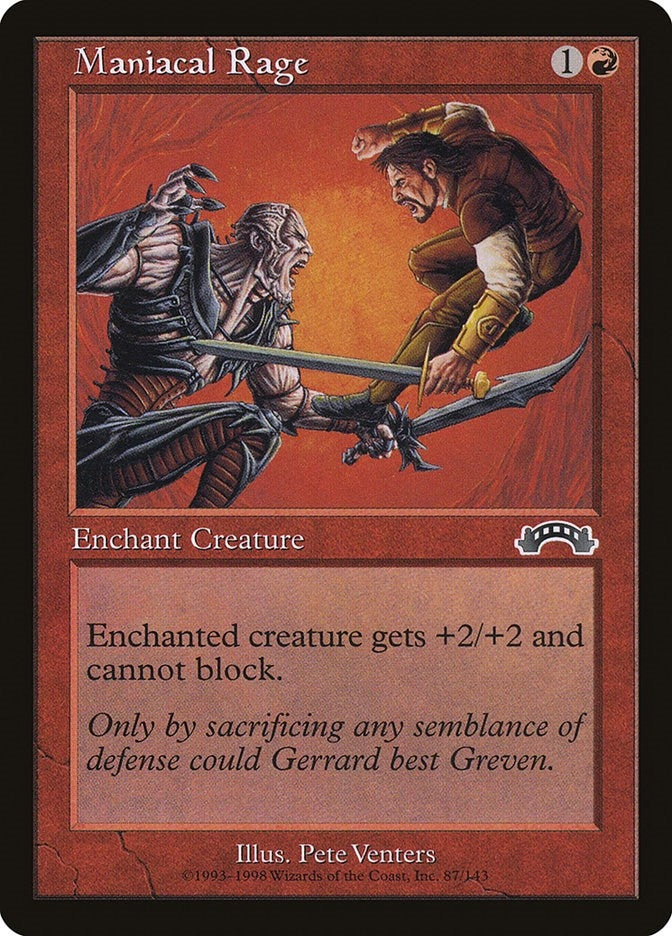 Image for Maniacal Rage (Exodus) (87) - Magic: The Gathering
