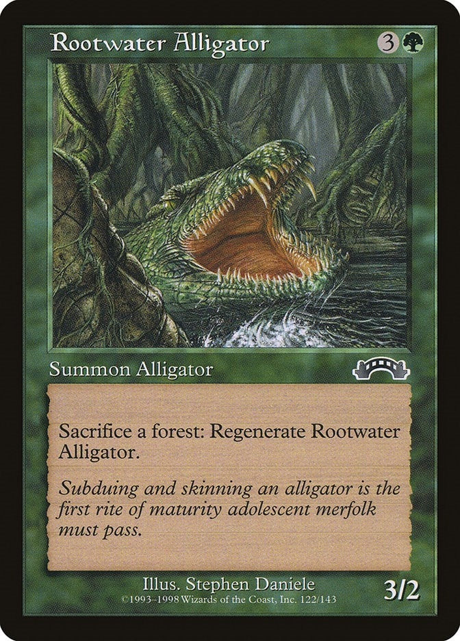 Image for Rootwater Alligator (Exodus) (122) - Magic: The Gathering