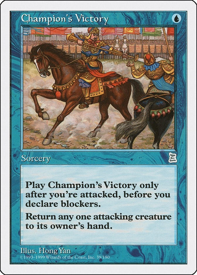 Image for Champion's Victory (Portal Three Kingdoms) (39) - Magic: The Gathering