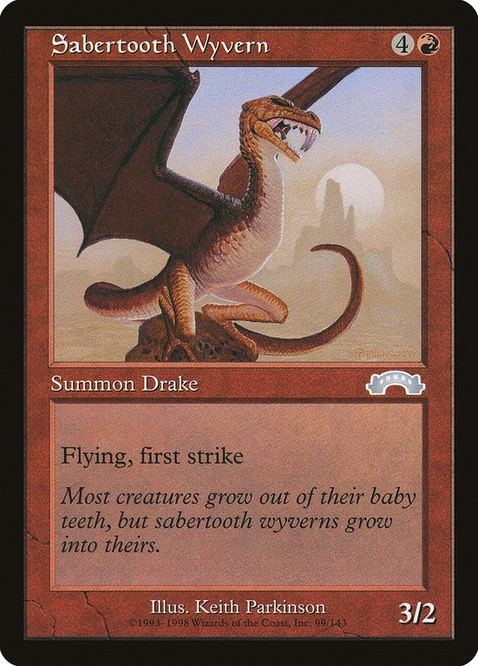 Image for Sabertooth Wyvern (Exodus) (99) - Magic: The Gathering