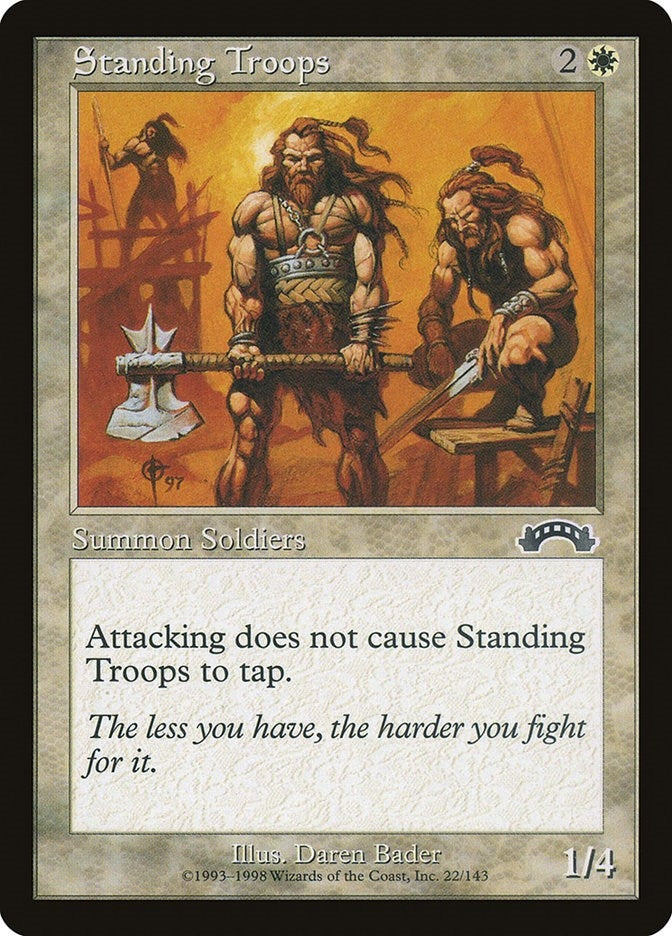 Image for Standing Troops (Exodus) (22) - Magic: The Gathering