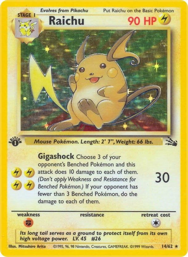 Image for Raichu (14) (Fossil) (14/62) - Pokemon