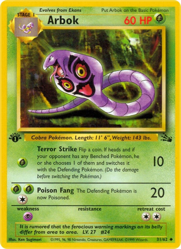 Image for Arbok (Fossil) (31/62) - Pokemon