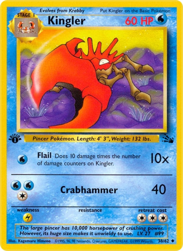 Image for Kingler (Fossil) (38/62) - Pokemon
