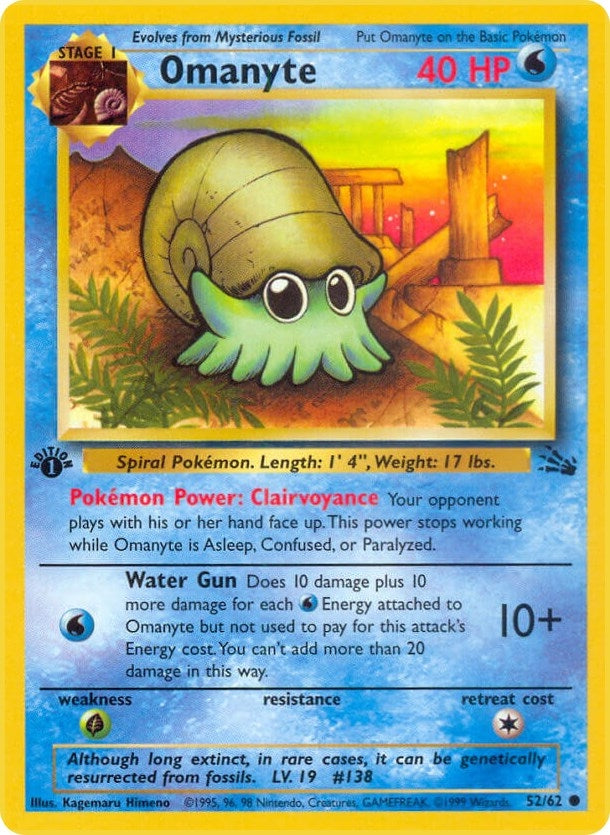 Image for Omanyte (Fossil) (52/62) - Pokemon