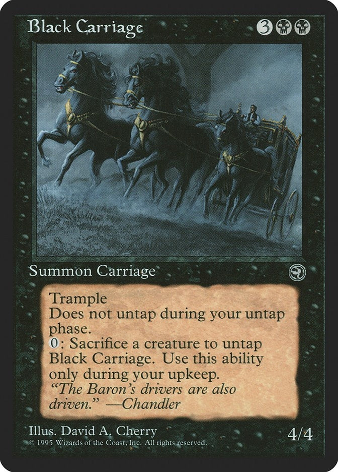 Image for Black Carriage (Homelands) - Magic: The Gathering