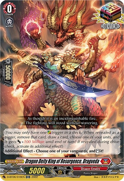 Image for Dragon Deity King of Resurgence, Dragveda (D-BT06: Blazing Dragon Reborn) (D-BT06/016EN) - Cardfight Vanguard