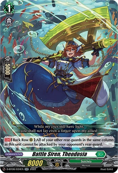 Image for Battle Siren, Theodosia (D-BT06: Blazing Dragon Reborn) (D-BT06/034EN) - Cardfight Vanguard