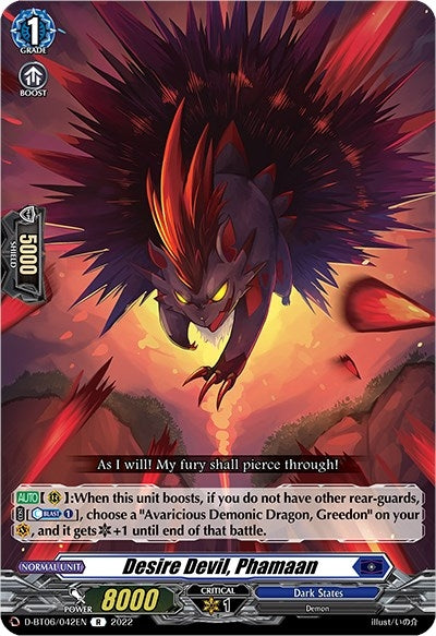 Image for Desire Devil, Phamaan (D-BT06: Blazing Dragon Reborn) (D-BT06/042EN) - Cardfight Vanguard