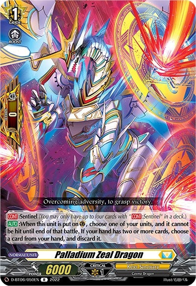 Image for Palladium Zeal Dragon (D-BT06: Blazing Dragon Reborn) (D-BT06/050EN) - Cardfight Vanguard