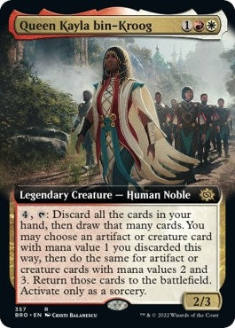 Image for Queen Kayla bin-Kroog (Extended Art) (The Brothers' War) (357) - Magic: The Gathering