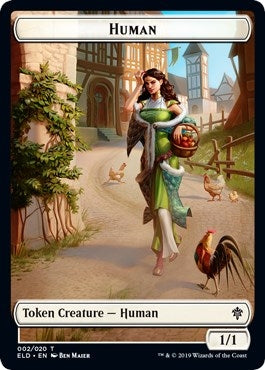 Image for Human 002 (ELD) // Human 002 (ELD) Double-Sided Token (Unique and Miscellaneous Promos) (2) - Magic: The Gathering