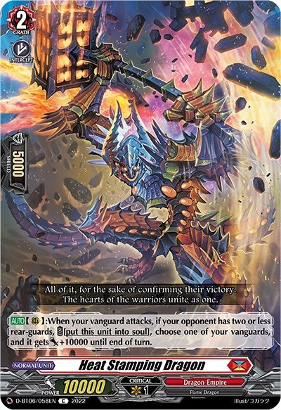 Image for Heat Stamping Dragon (D-BT06: Blazing Dragon Reborn) (D-BT06/058EN) - Cardfight Vanguard