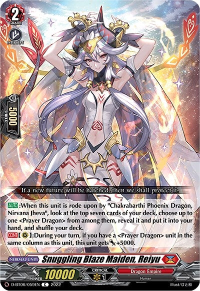 Image for Snuggling Blaze Maiden, Reiyu (D-BT06: Blazing Dragon Reborn) (D-BT06/059EN) - Cardfight Vanguard