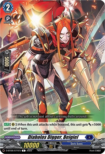 Image for Diabolos Digger, Beigiel (D-BT06: Blazing Dragon Reborn) (D-BT06/071EN) - Cardfight Vanguard