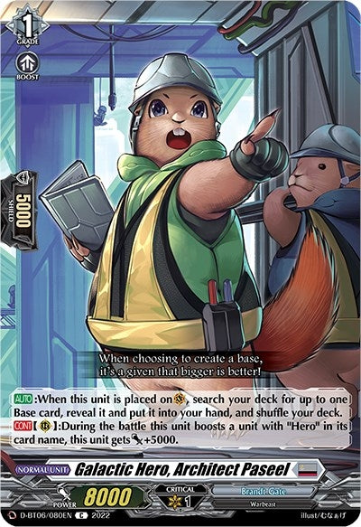 Image for Galactic Hero, Architect Paseel (D-BT06: Blazing Dragon Reborn) (D-BT06/080EN) - Cardfight Vanguard