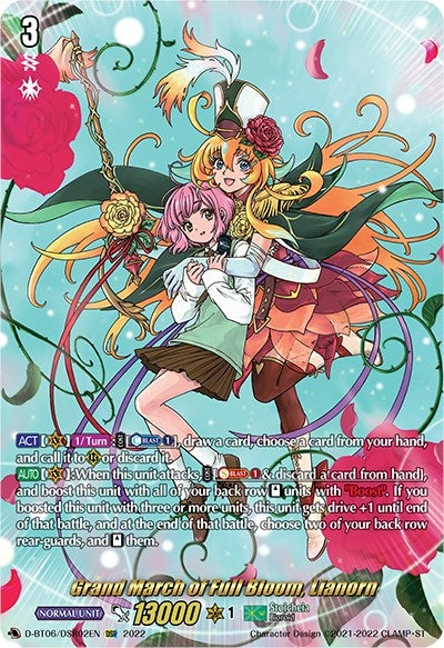 Image for Grand March of Full Bloom, Lianorn (DSR) (D-BT06: Blazing Dragon Reborn) (D-BT06/DSR02EN) - Cardfight Vanguard
