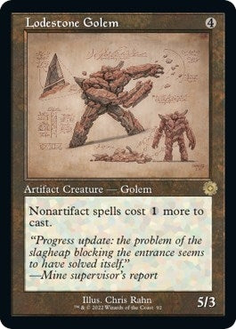 Image for Lodestone Golem (Schematic) (The Brothers' War: Retro Frame Artifacts) (92) - Magic: The Gathering