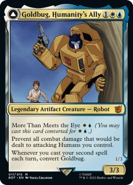 Image for Goldbug, Humanity's Ally (Universes Beyond: Transformers) (11) - Magic: The Gathering