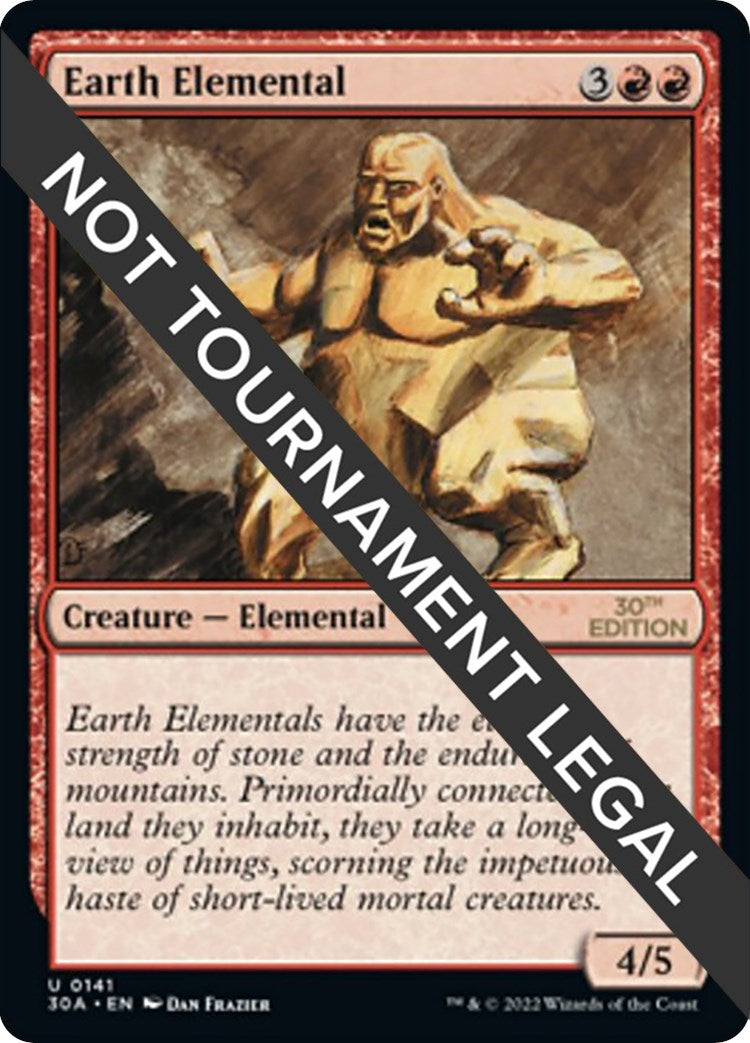 Image for Earth Elemental (30th Anniversary Edition) (141) - Magic: The Gathering