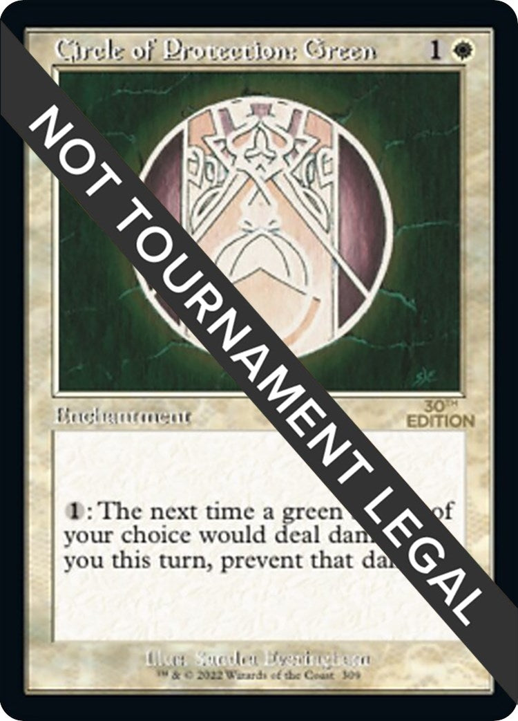 Image for Circle of Protection: Green (Retro Frame) (30th Anniversary Edition) (309) - Magic: The Gathering