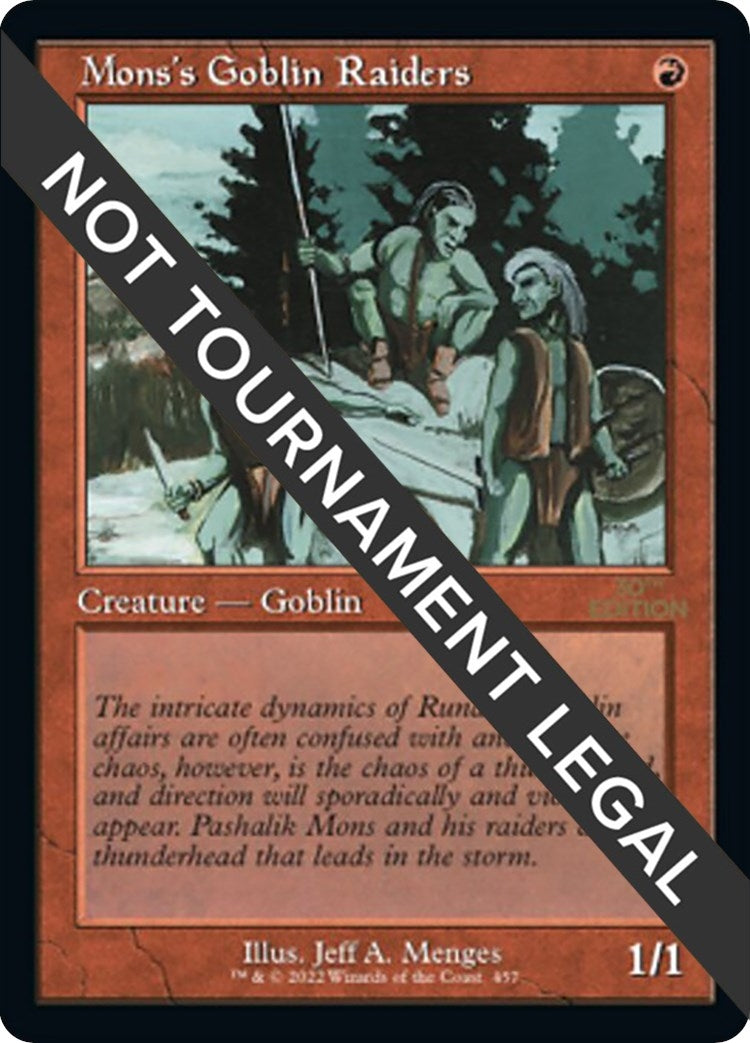 Image for Mons's Goblin Raiders (Retro Frame) (30th Anniversary Edition) (457) - Magic: The Gathering