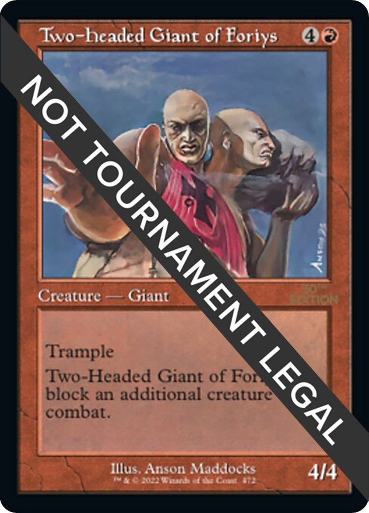 Image for Two-Headed Giant of Foriys (Retro Frame) (30th Anniversary Edition) (472) - Magic: The Gathering