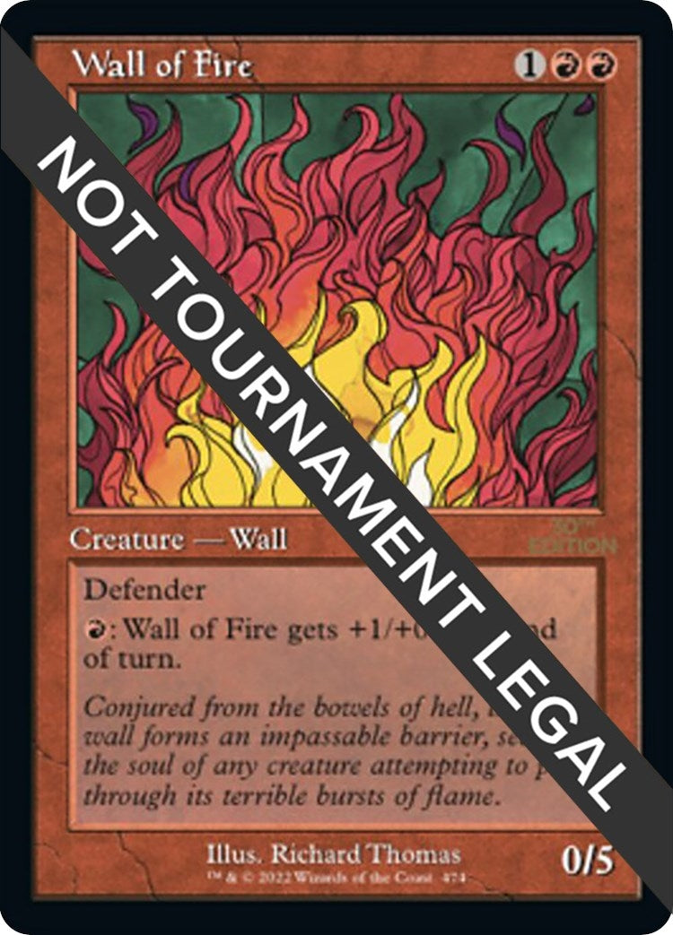 Image for Wall of Fire (Retro Frame) (30th Anniversary Edition) (474) - Magic: The Gathering