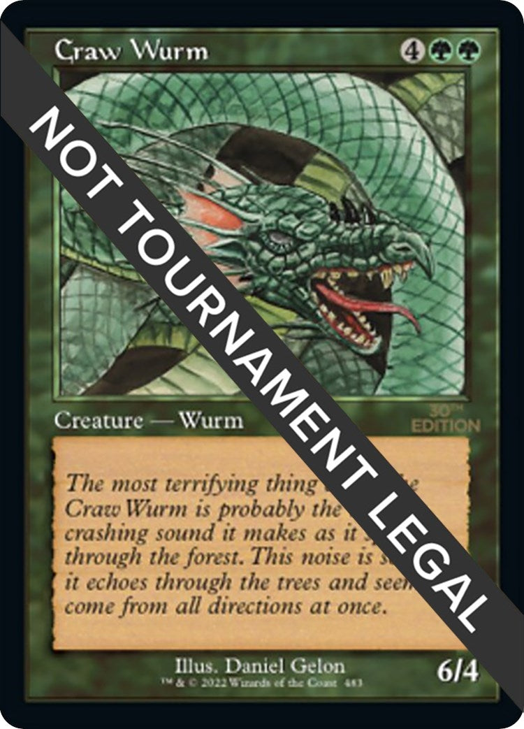 Image for Craw Wurm (Retro Frame) (30th Anniversary Edition) (483) - Magic: The Gathering