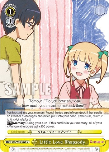 Image for Little Love Rhapsody (Saekano: How to Raise a Boring Girlfriend) (SHS/W56-E025 U) - Weiss Schwarz