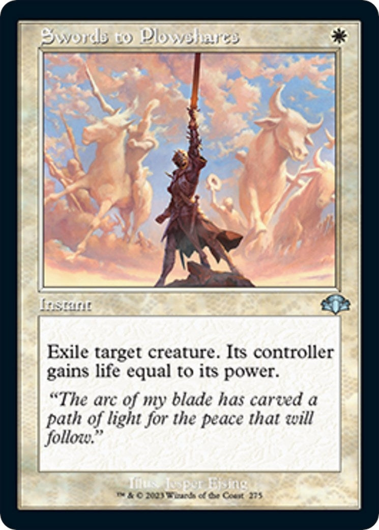 Image for Swords to Plowshares (Retro Frame) (Dominaria Remastered) (275) - Magic: The Gathering