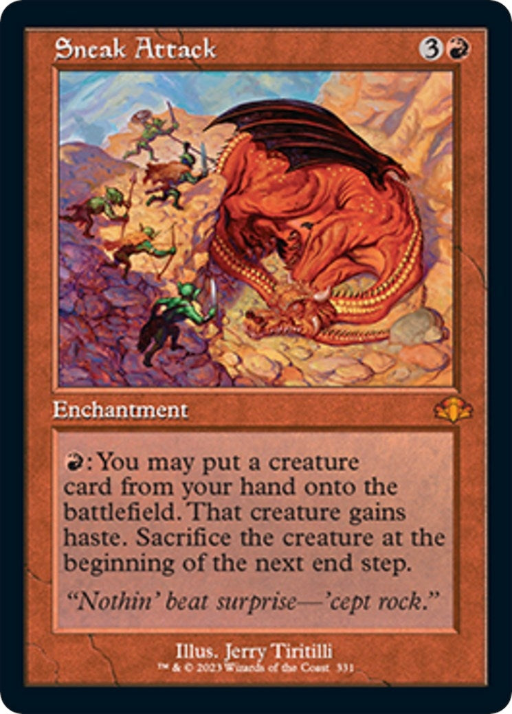 Image for Sneak Attack (Retro Frame) (Dominaria Remastered) (331) - Magic: The Gathering