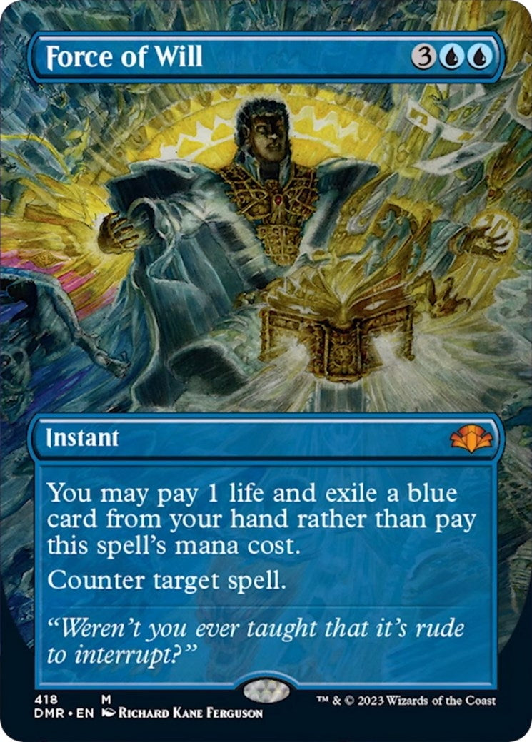 Image for Force of Will (Borderless) (Dominaria Remastered) (418) - Magic: The Gathering