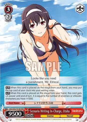 Image for Scenario Writing In-Charge, Utaha (RRR) (Saekano: How to Raise a Boring Girlfriend) (SHS/W56-TE18R RRR) - Weiss Schwarz