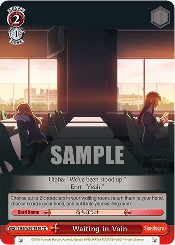 Image for Waiting in Vain (Saekano: How to Raise a Boring Girlfriend) (SHS/W56-TE19 TD) - Weiss Schwarz