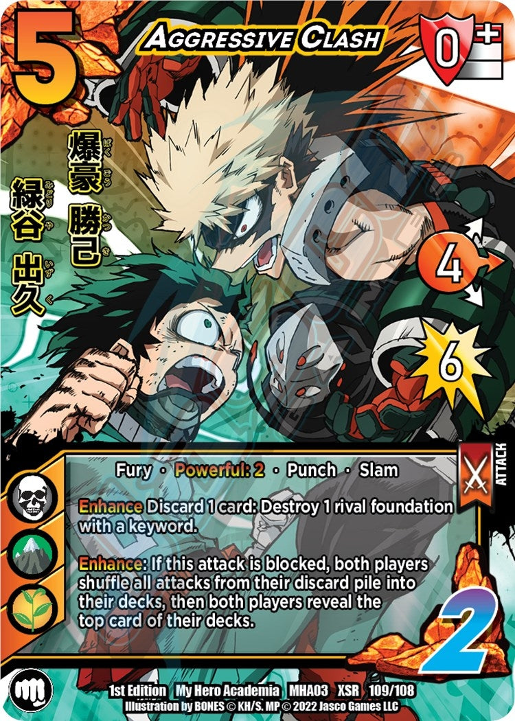 Image for Aggressive Clash (XSR) (UniVersus: My Hero Academia: Heroes Clash) (109/108) - UniVersus