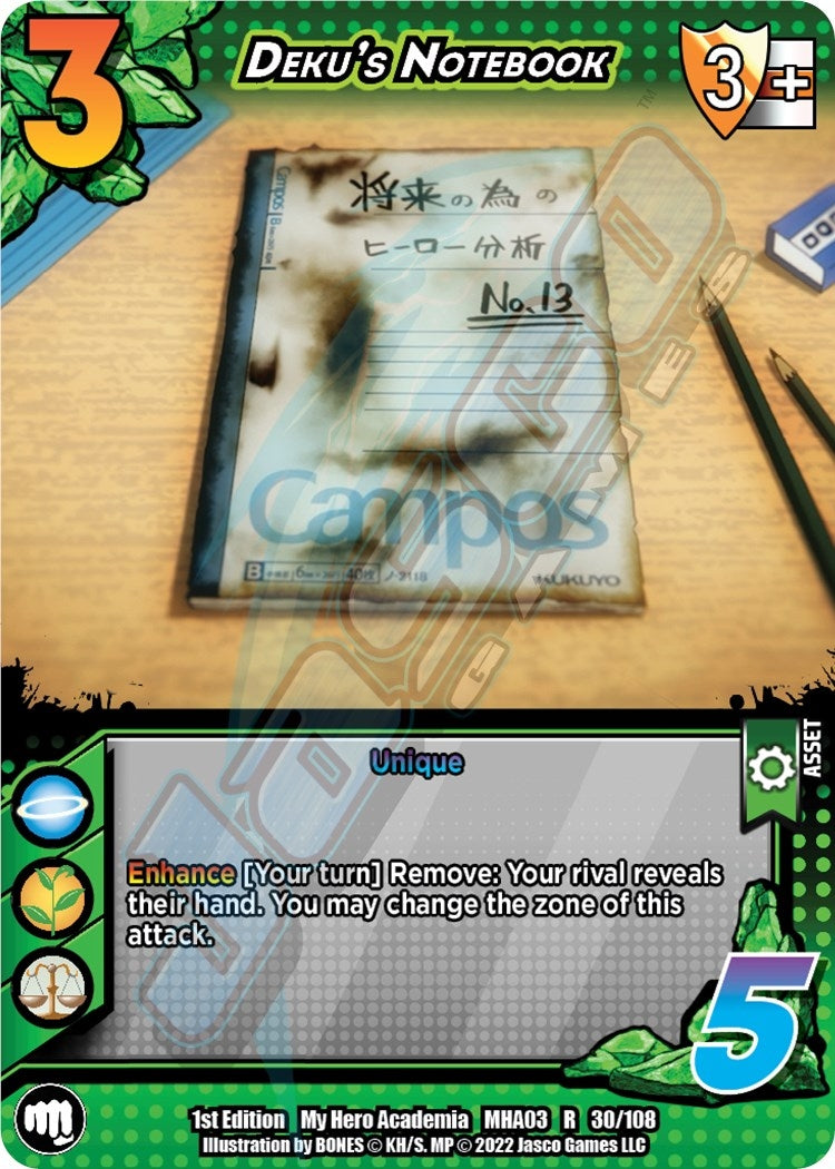 Image for Deku's Notebook (UniVersus: My Hero Academia: Heroes Clash) (30/108) - UniVersus