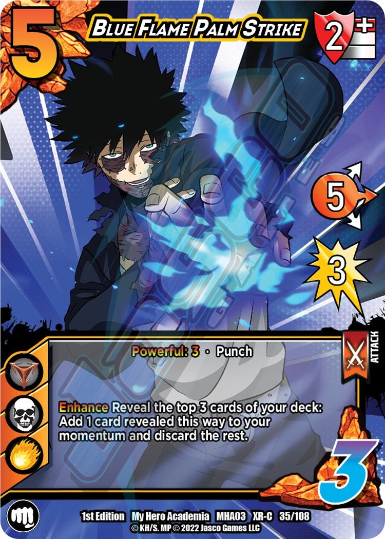 Image for Blue Flame Palm Strike (XR) (UniVersus: My Hero Academia: Heroes Clash) (35/108) - UniVersus
