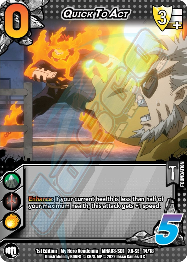 Image for Quick to Act (XR) (UniVersus: My Hero Academia: Heroes Clash) (14/18) - UniVersus