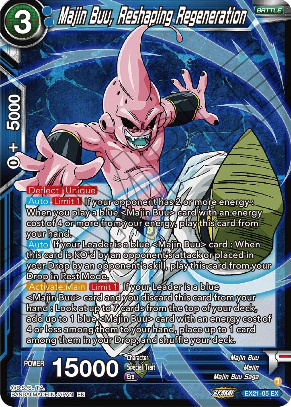 Image for Majin Buu, Reshaping Regeneration (5th Anniversary Set) (EX21-05) - Dragon Ball Super: Masters