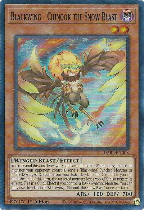 Image for Blackwing - Chinook the Snow Blast (Darkwing Blast) (DABL-EN003) - YuGiOh