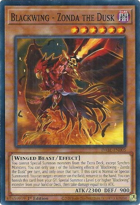 Image for Blackwing - Zonda the Dusk (Darkwing Blast) (DABL-EN005) - YuGiOh