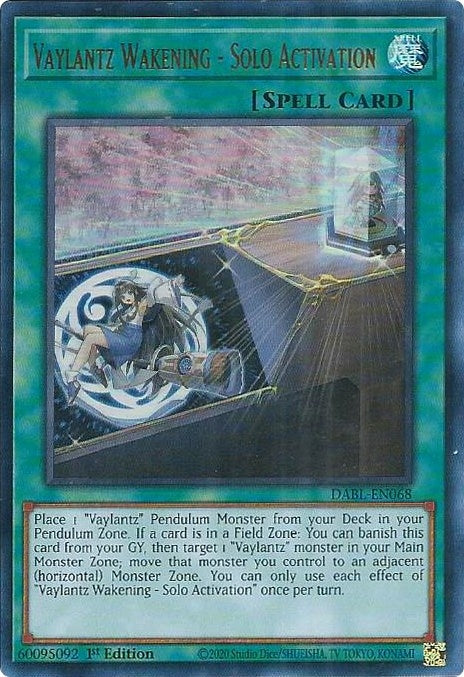 Image for Vaylantz Wakening - Solo Activation (Darkwing Blast) (DABL-EN068) - YuGiOh