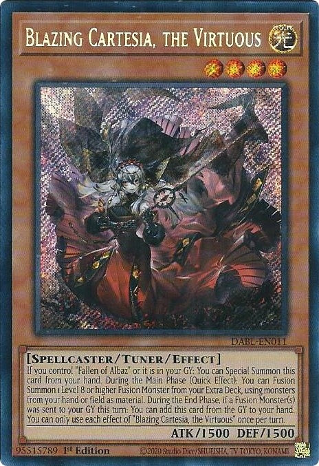 Image for Blazing Cartesia, the Virtuous (Darkwing Blast) (DABL-EN011) - YuGiOh