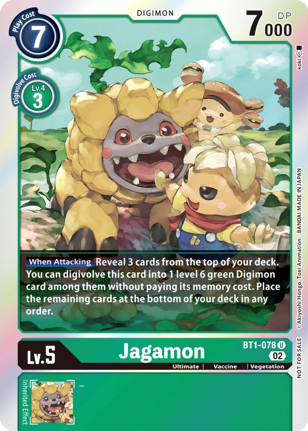 Image for Jagamon (Official Tournament Pack Vol. 7) (BT01-03A) (BT1-078 U) - Digimon Card Game