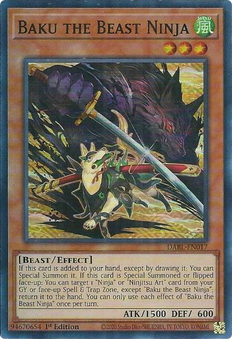 Image for Baku the Beast Ninja (Darkwing Blast) (DABL-EN017) - YuGiOh