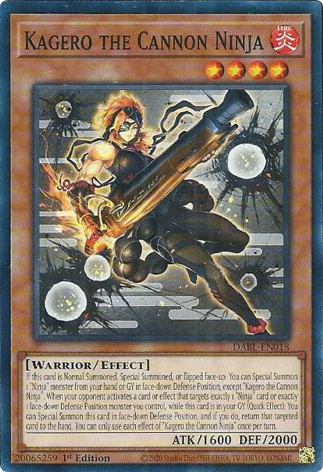 Image for Kagero the Cannon Ninja (Darkwing Blast) (DABL-EN018) - YuGiOh