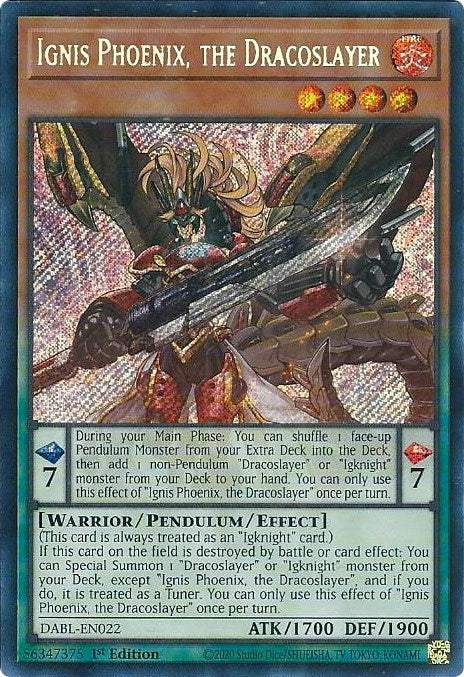 Image for Ignis Phoenix, the Dracoslayer (Darkwing Blast) (DABL-EN022) - YuGiOh