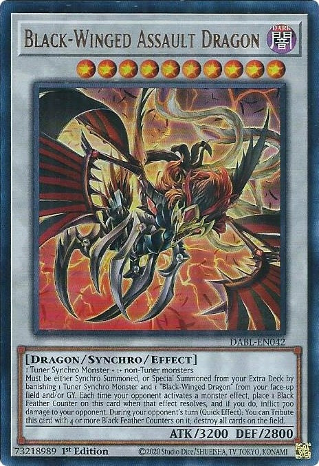 Image for Black-Winged Assault Dragon (Darkwing Blast) (DABL-EN042) - YuGiOh